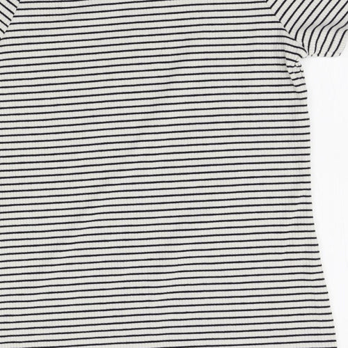RR Womens White Striped  Pullover Jumper Size M