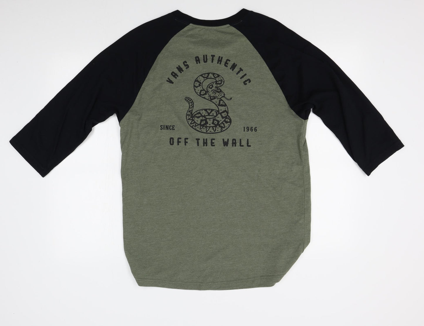 VANS Mens Green    T-Shirt Size L  - custom fit