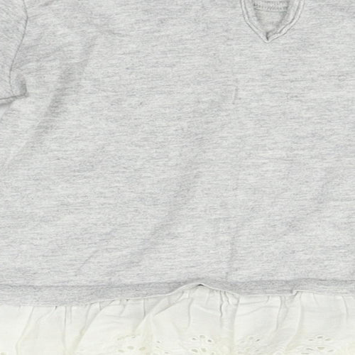 NEXT Girls Grey   Basic Blouse Size 6-9 Months