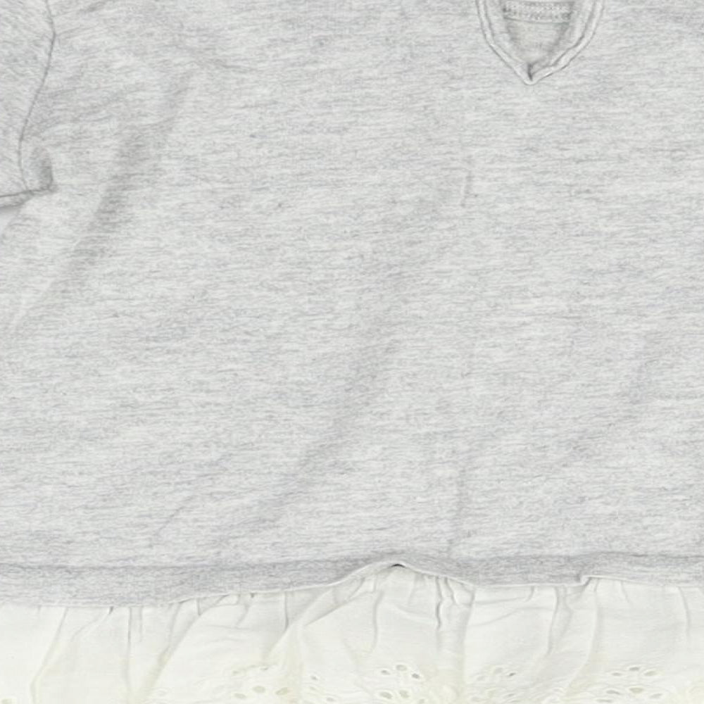 NEXT Girls Grey   Basic Blouse Size 6-9 Months
