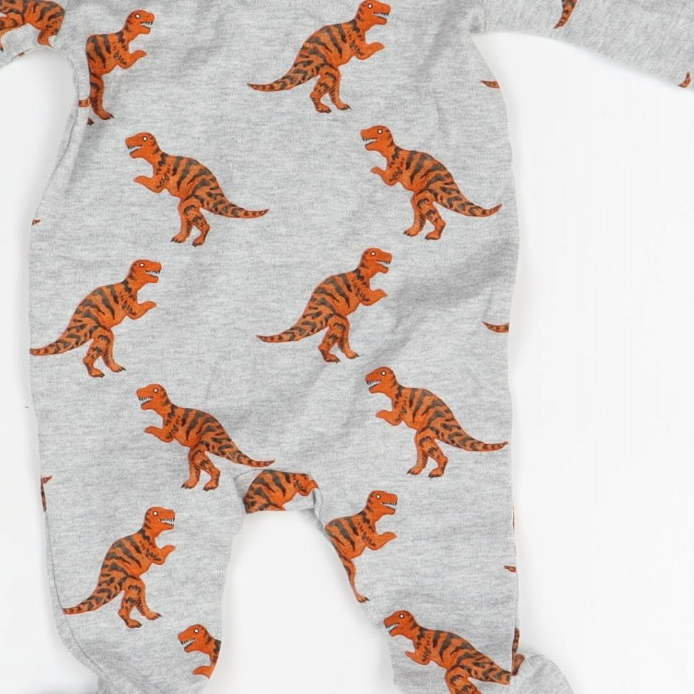 NEXT Baby Grey Animal Print  Babygrow One-Piece Size 0-3 Months