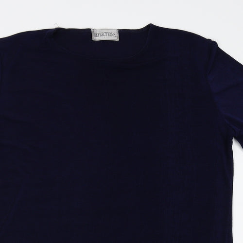 Reflections Womens Blue   Basic T-Shirt Size L