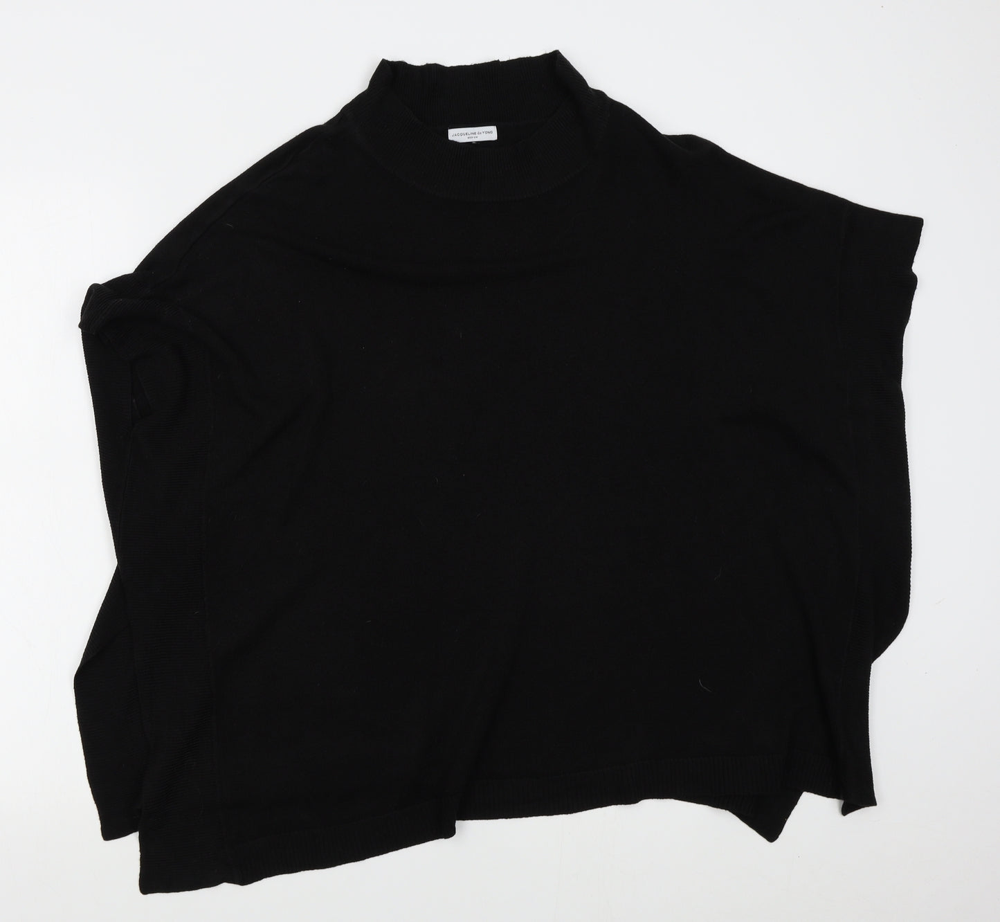 Jacqueline de yong Womens Black    Poncho Size M