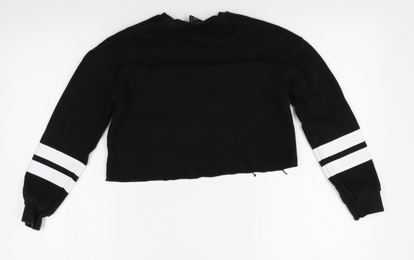 Preworn Girls Black   Pullover Sweatshirt Size 10-11 Years  - cropped, unicorns