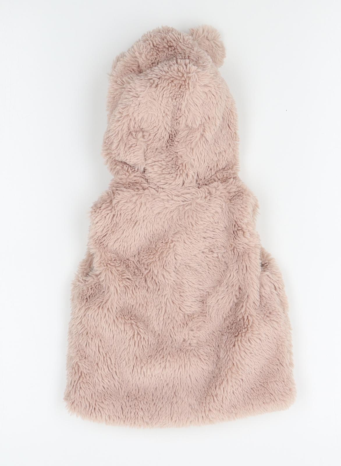 NEXT Girls Beige   Gilet Coat Size 3-6 Months