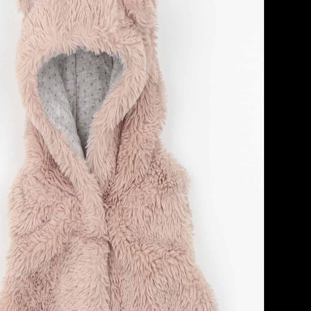 NEXT Girls Beige   Gilet Coat Size 3-6 Months