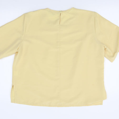 Daxon Womens Yellow   Basic Blouse Size 18