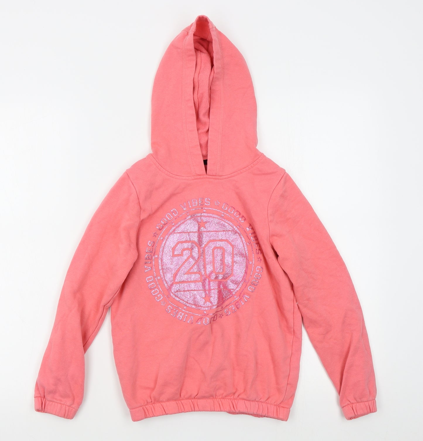 George Girls Pink  Rayon Pullover Hoodie Size 10-11 Years