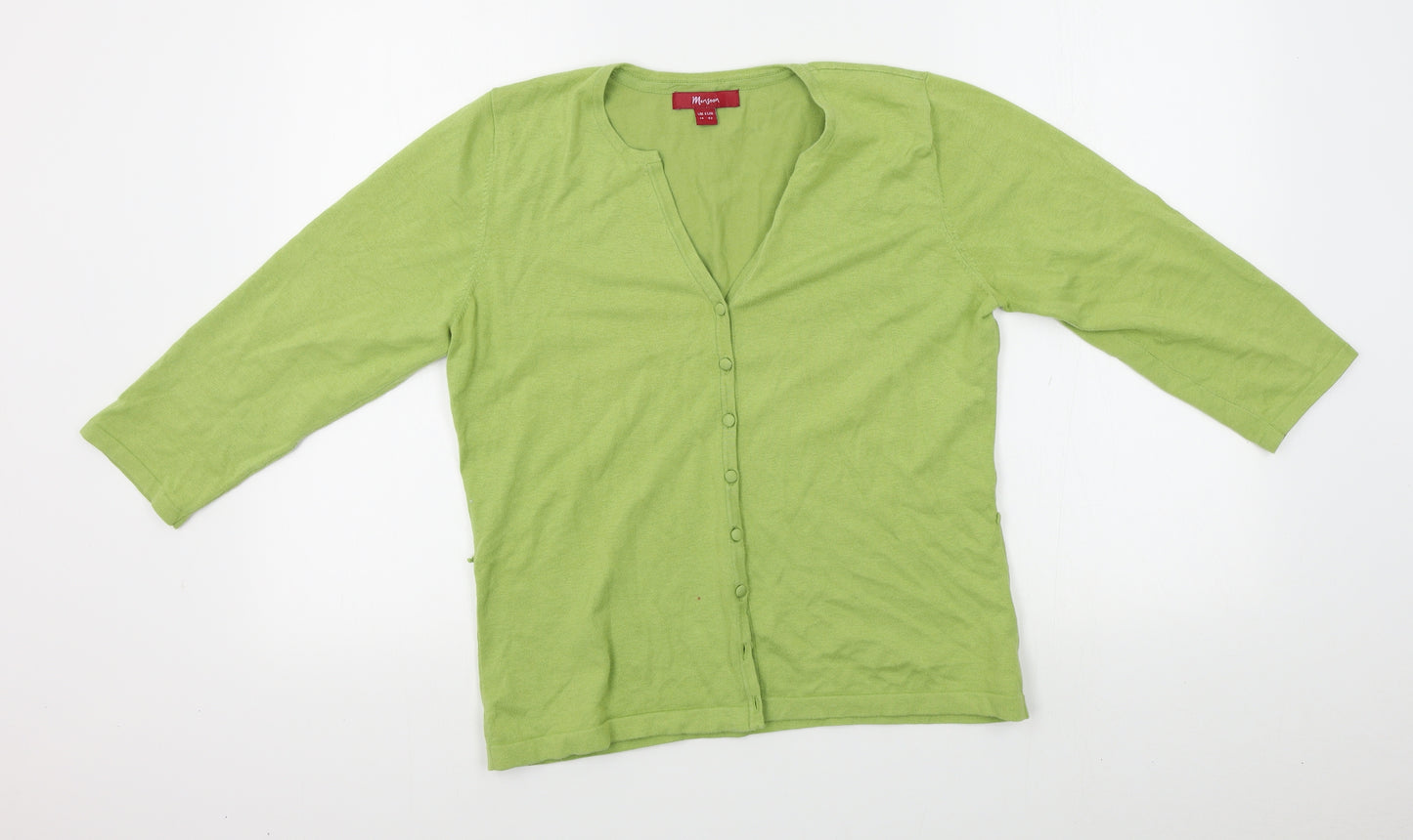 Monsoon Womens Green   Cardigan Jumper Size 14