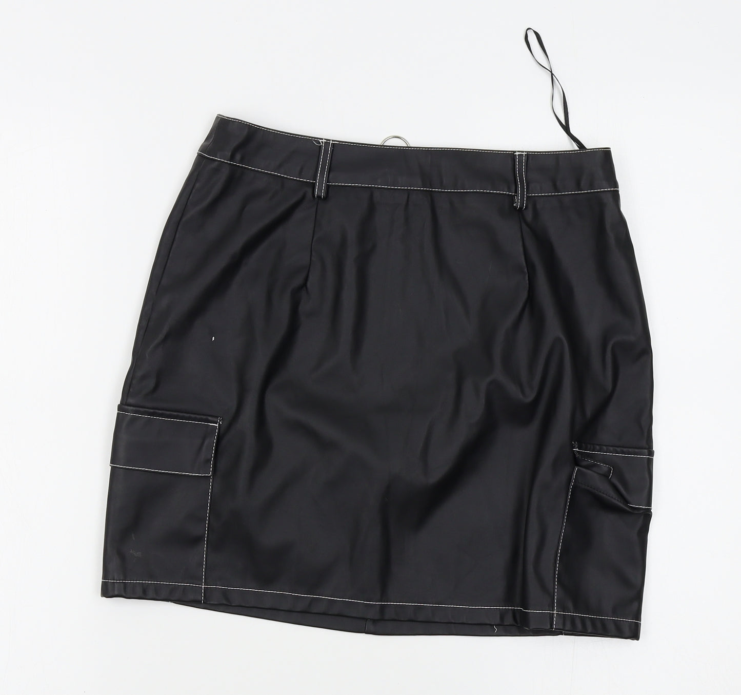 PRETTYLITTLETHING Womens Black   Straight & Pencil Skirt Size 10