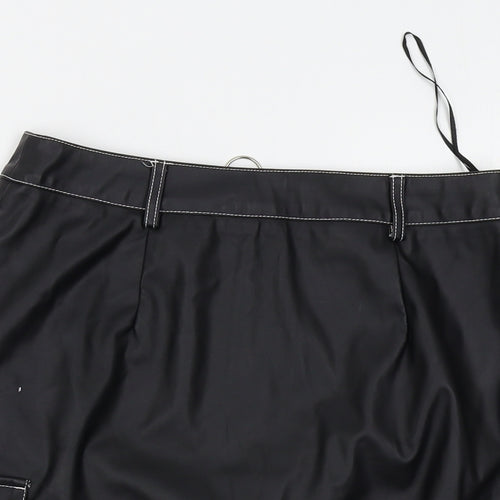 PRETTYLITTLETHING Womens Black   Straight & Pencil Skirt Size 10