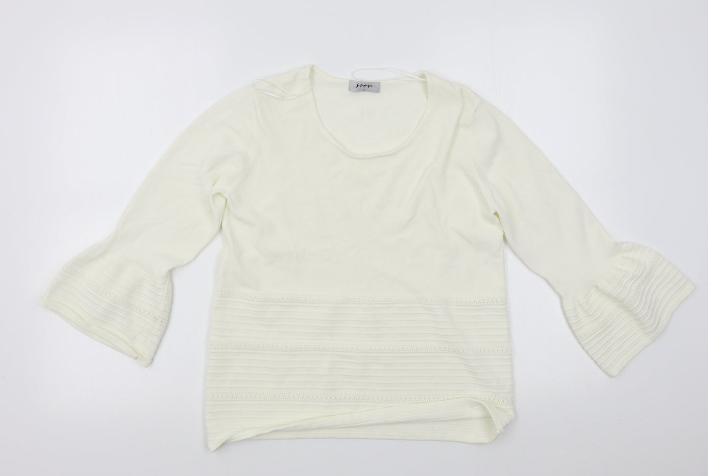 Soon Womens White   Basic Blouse Size 12