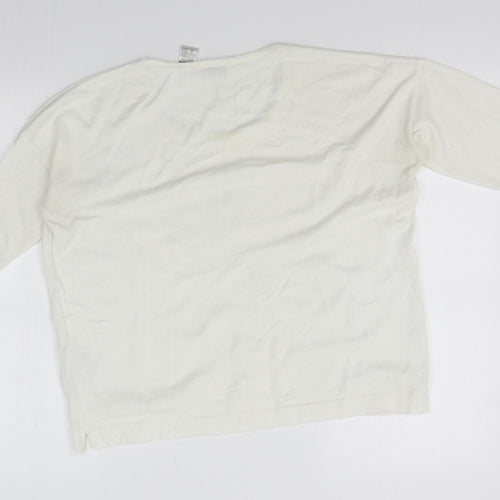 redout Womens White   Pullover Jumper Size 10