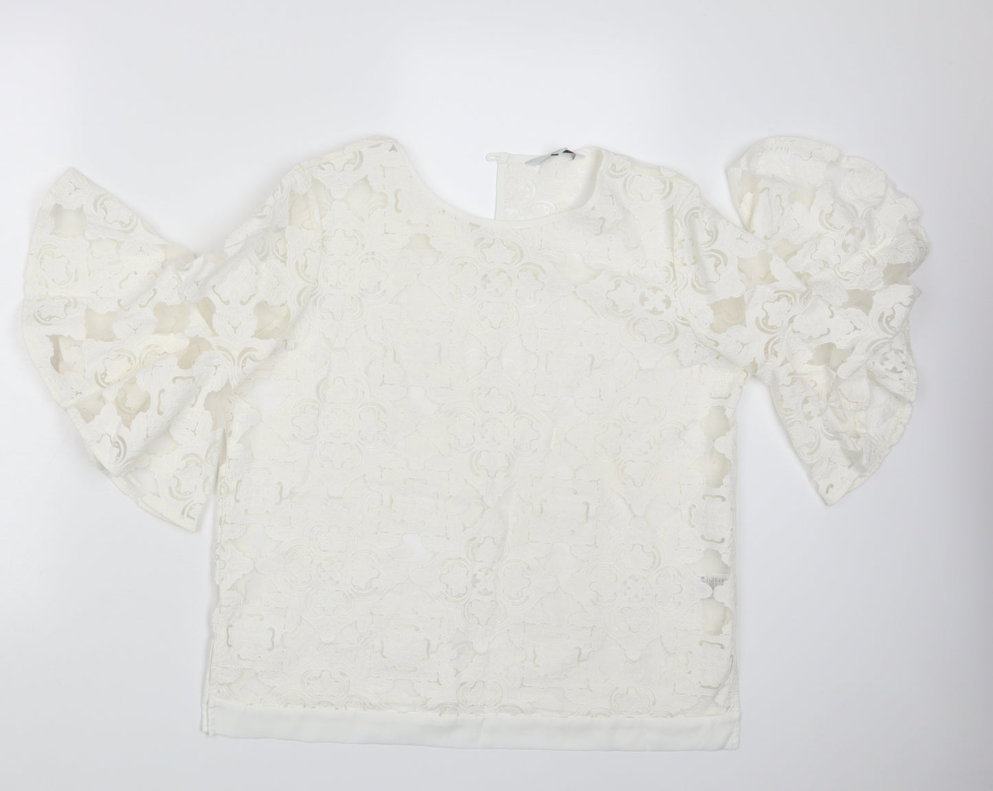 NEXT Womens Ivory Floral  Basic Blouse Size 14
