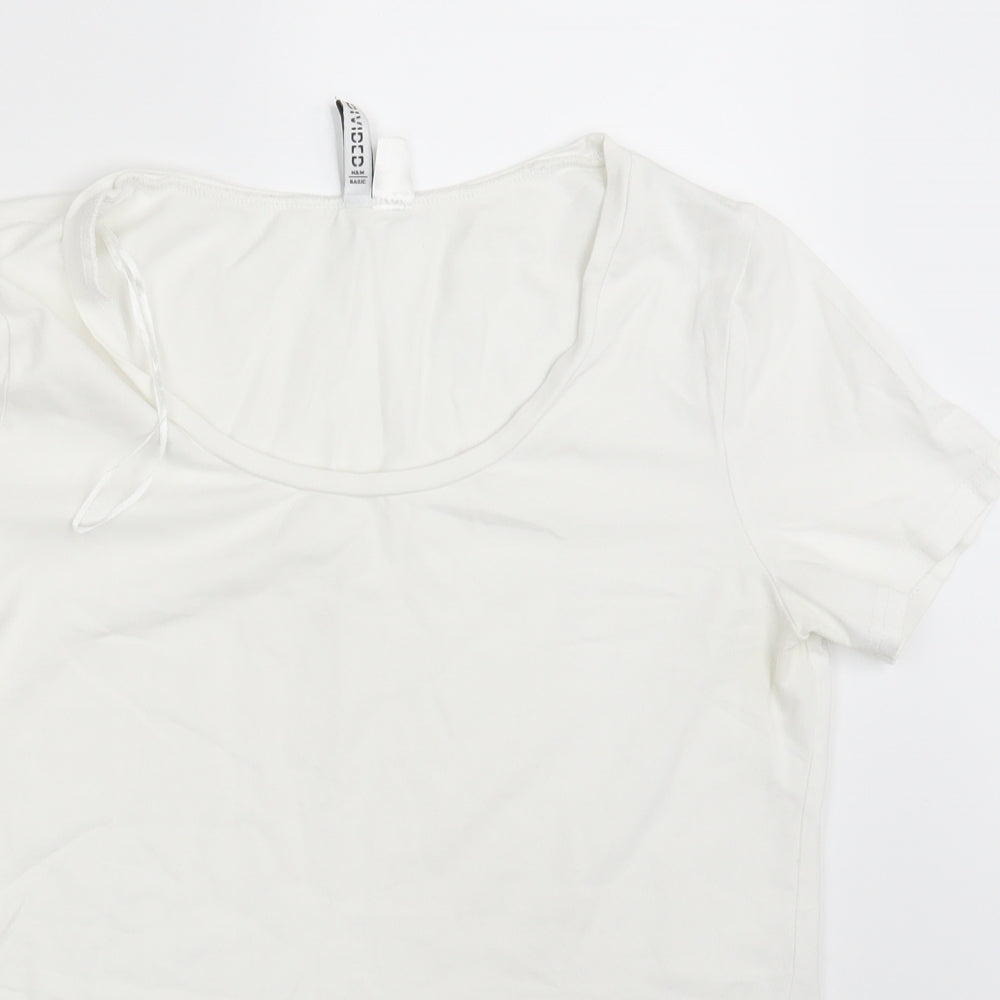 H&M Womens White   Basic T-Shirt Size L