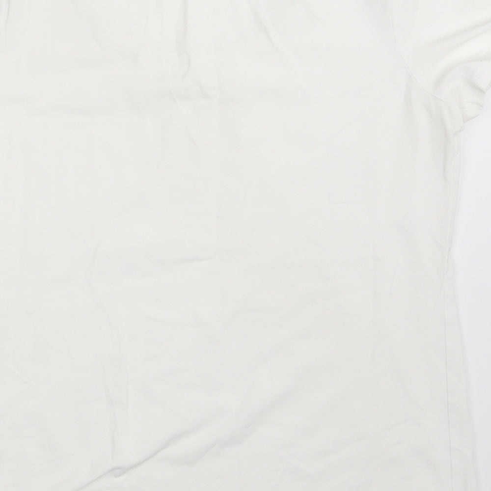 H&M Womens White   Basic T-Shirt Size L