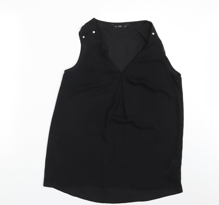F&F Womens Black Basic Blouse Size 12