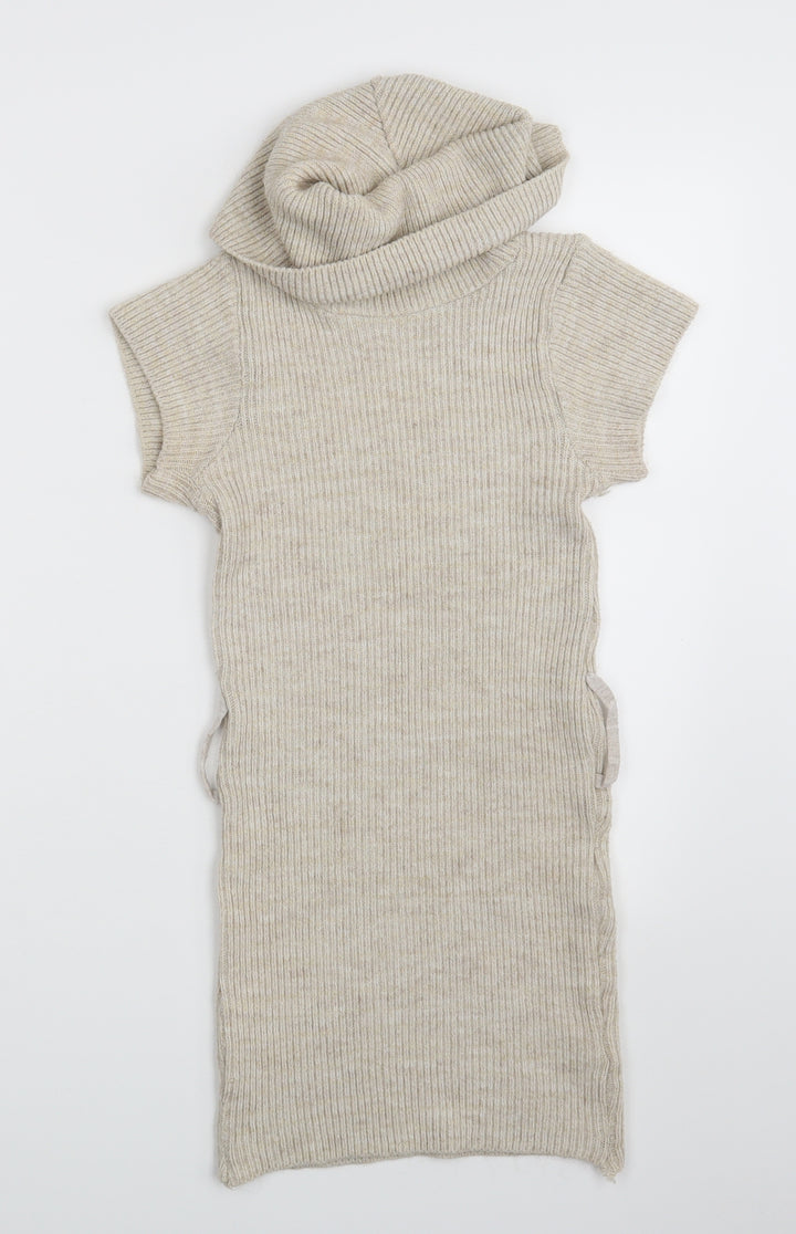Quiz Womens Beige Pullover Jumper Size S