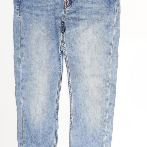 Jack Wills Mens Blue  Denim Skinny Jeans Size 28 in L27 in - Croppped