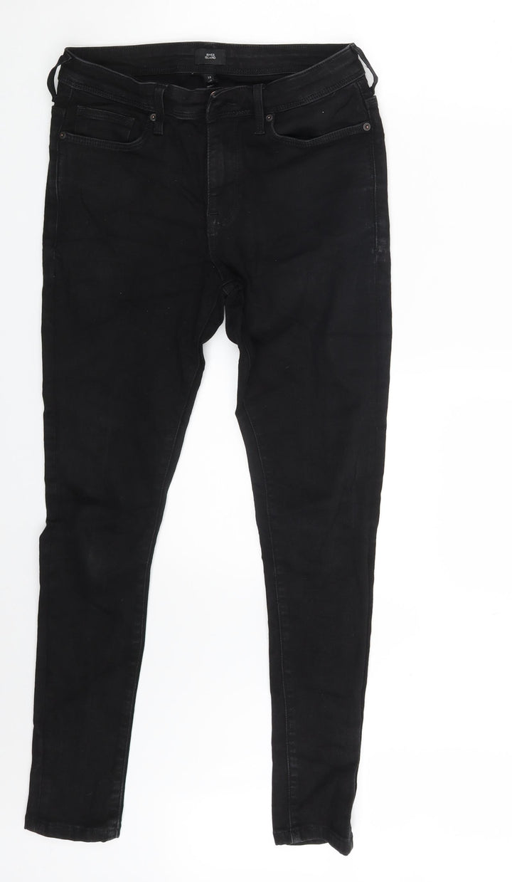River Island Womens Black Denim Skinny Jeans Size 28 in L27 in