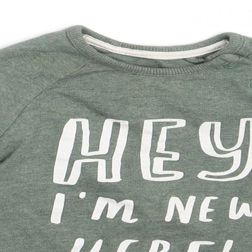 George Boys Green   Pullover T-Shirt Size 12-18 Months  - Hey I am New Here