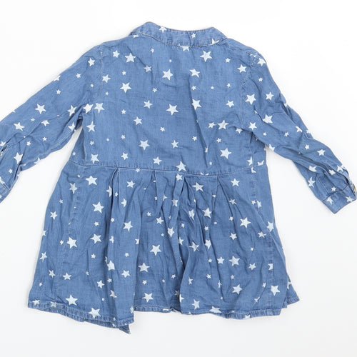 Very Girls Blue   Shirt Dress  Size 12-18 Months