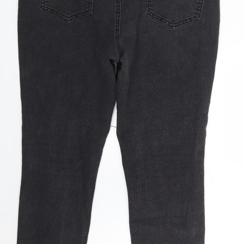 Boohoo Womens Black  Denim Skinny Jeans Size 14 L24 in