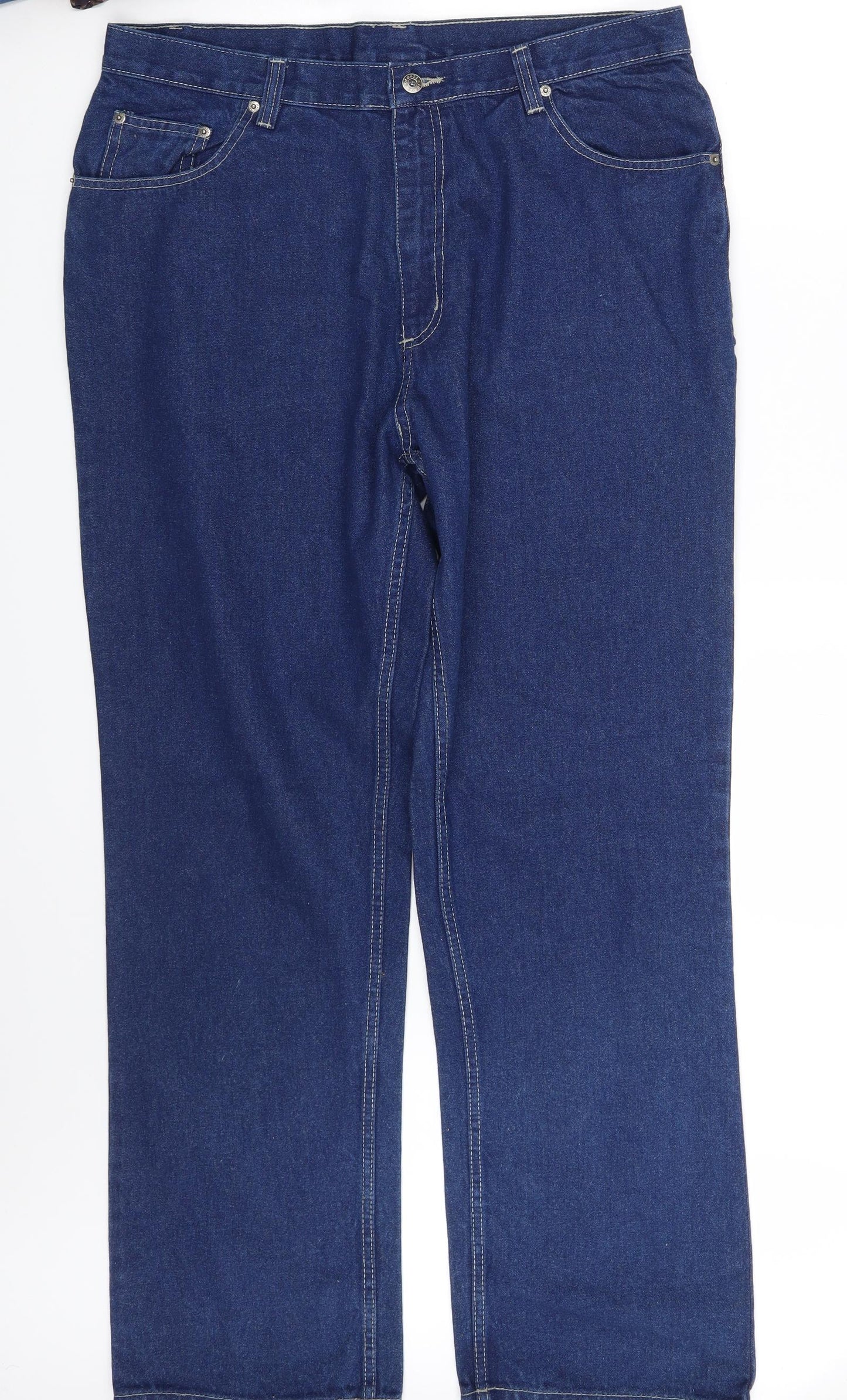 George Mens Blue  Denim Straight Jeans Size 38 in L31 in