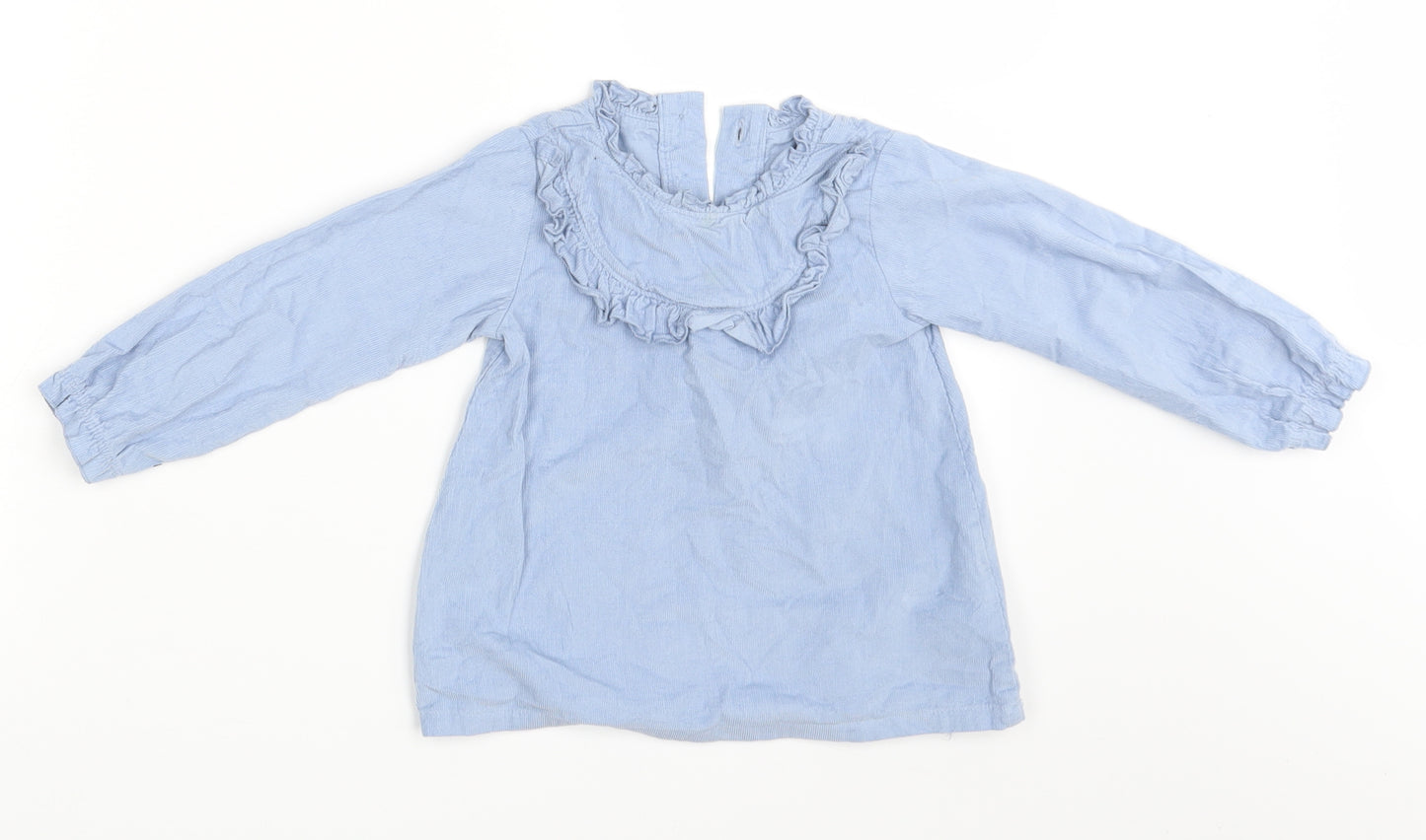 M&S Girls Blue   Shirt Dress  Size 18-24 Months