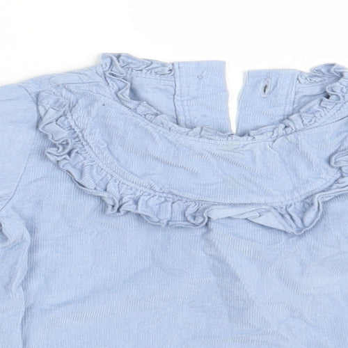 M&S Girls Blue   Shirt Dress  Size 18-24 Months
