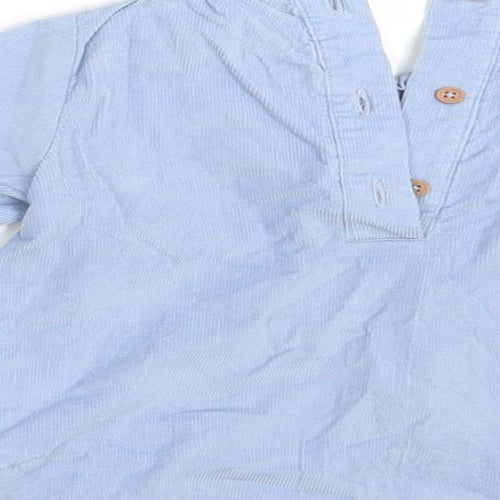 M&S Girls Blue   Shirt Dress  Size 18-24 Months