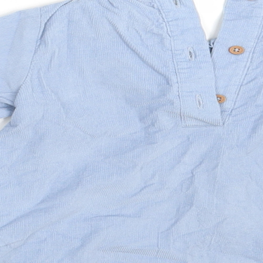 M&S Girls Blue   Shirt Dress  Size 18-24 Months