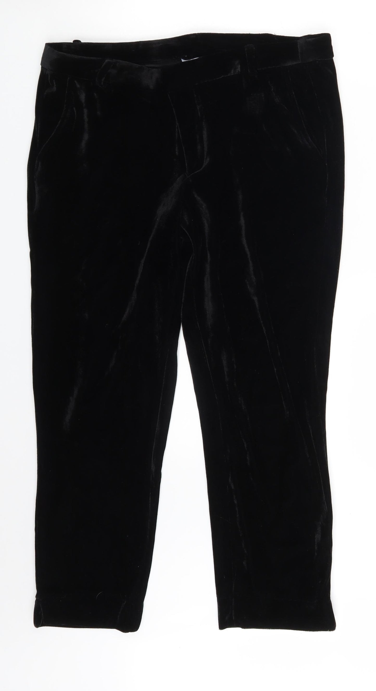 St Tropez Womens Black   Capri Trousers Size L L24 in