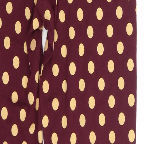 LOVE TO LOUNGE Womens Purple Polka Dot  Sweatpants Trousers Size 6 L26 in