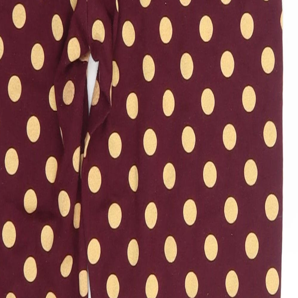 LOVE TO LOUNGE Womens Purple Polka Dot  Sweatpants Trousers Size 6 L26 in