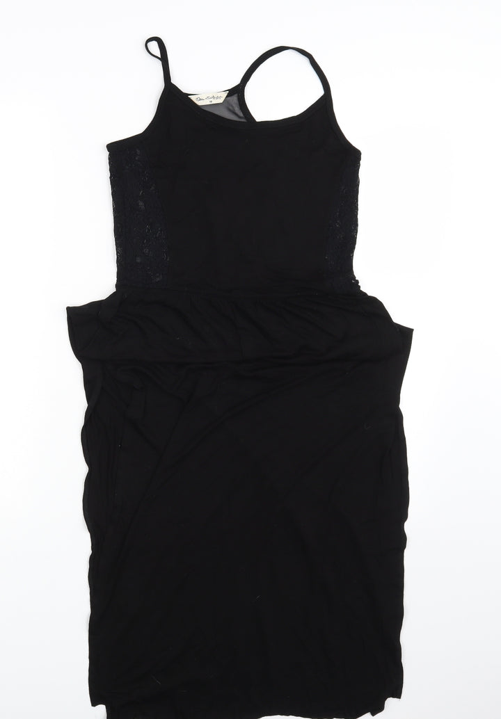 Miss Selfridge Womens Black   T-Shirt Dress  Size 10