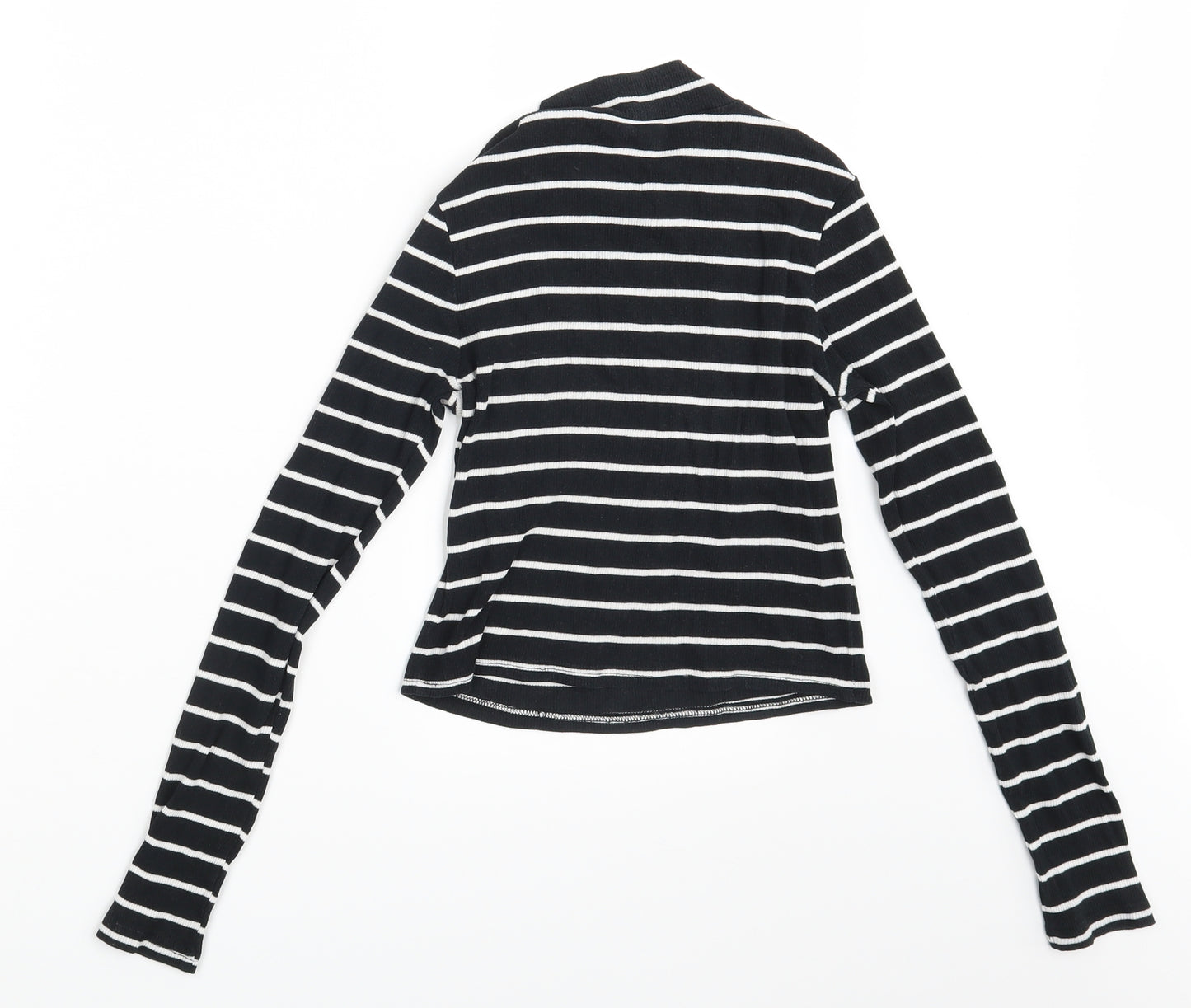 Divided Womens Black Striped  Pullover Jumper Size S