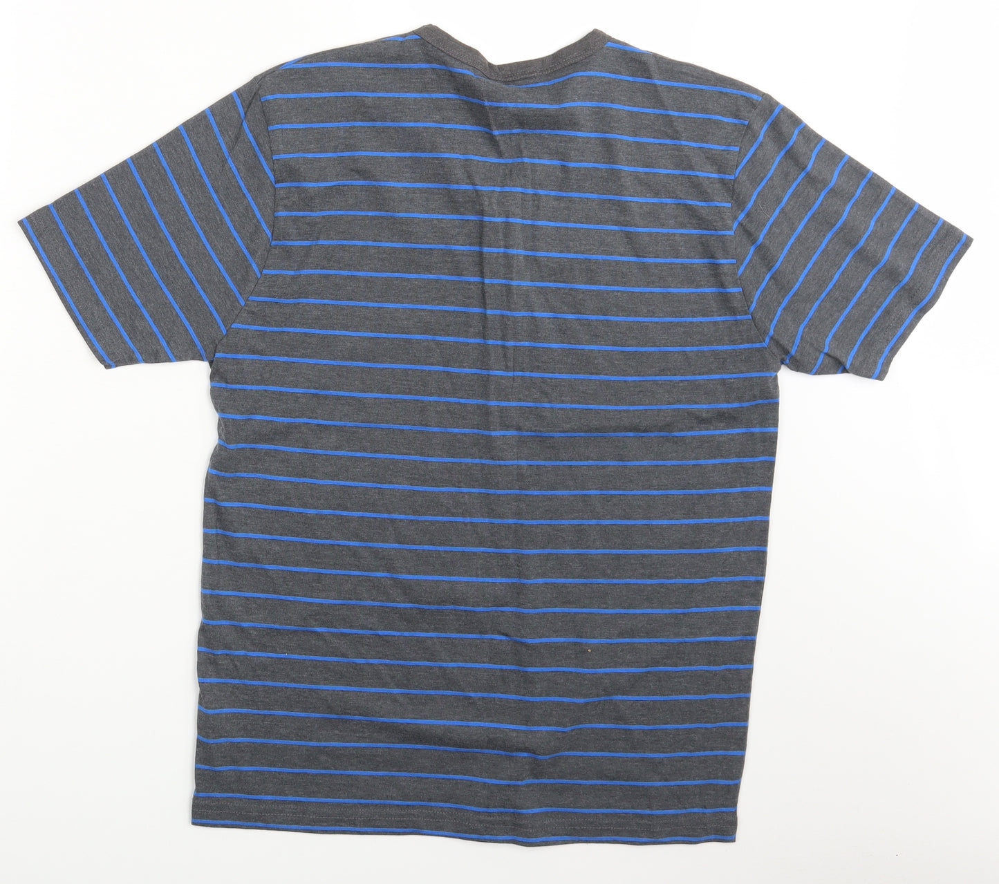 George Mens Grey Striped   T-Shirt Size S