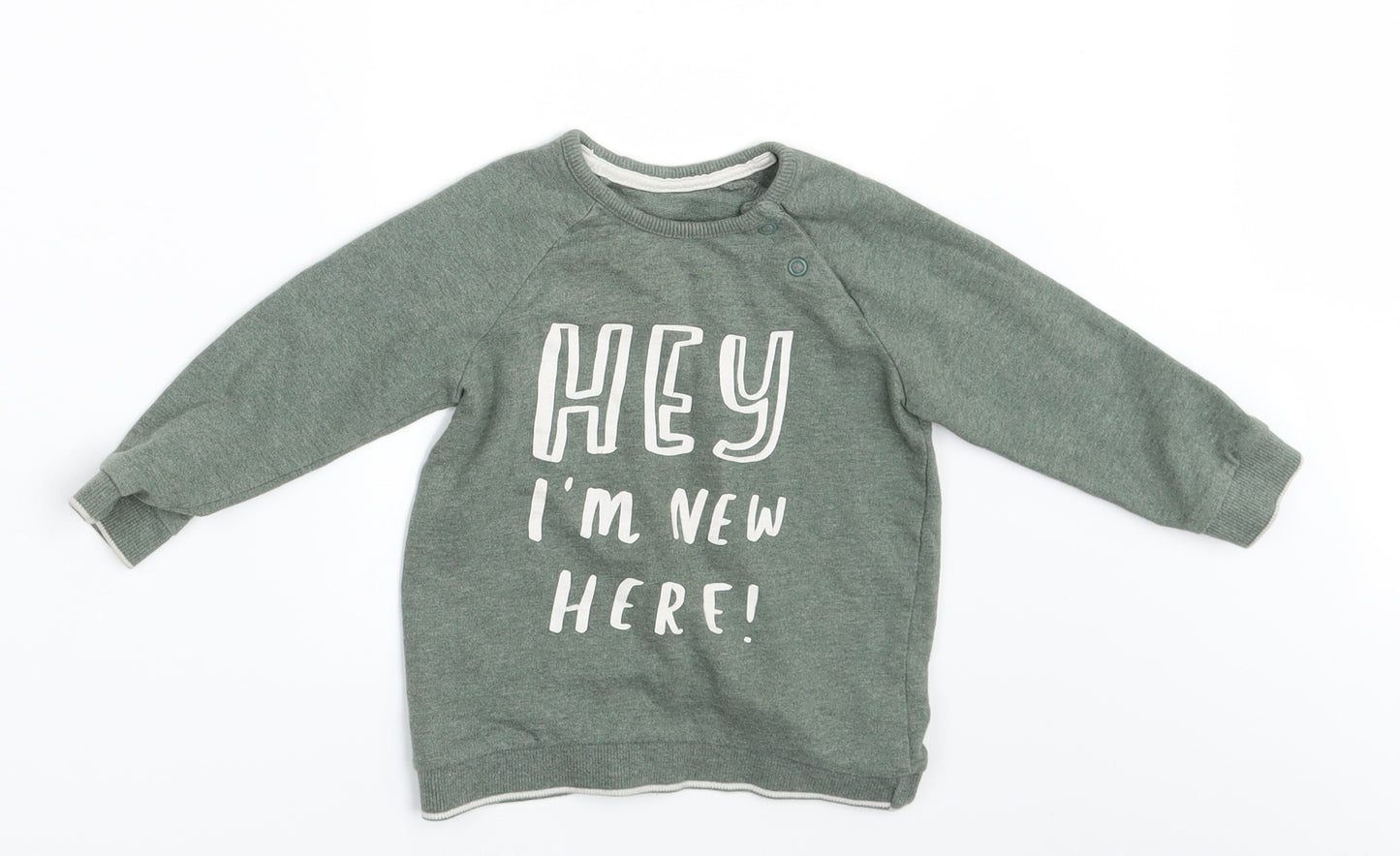 George Baby Green   Pullover Jumper Size 18-24 Months  - Hey I am New Here