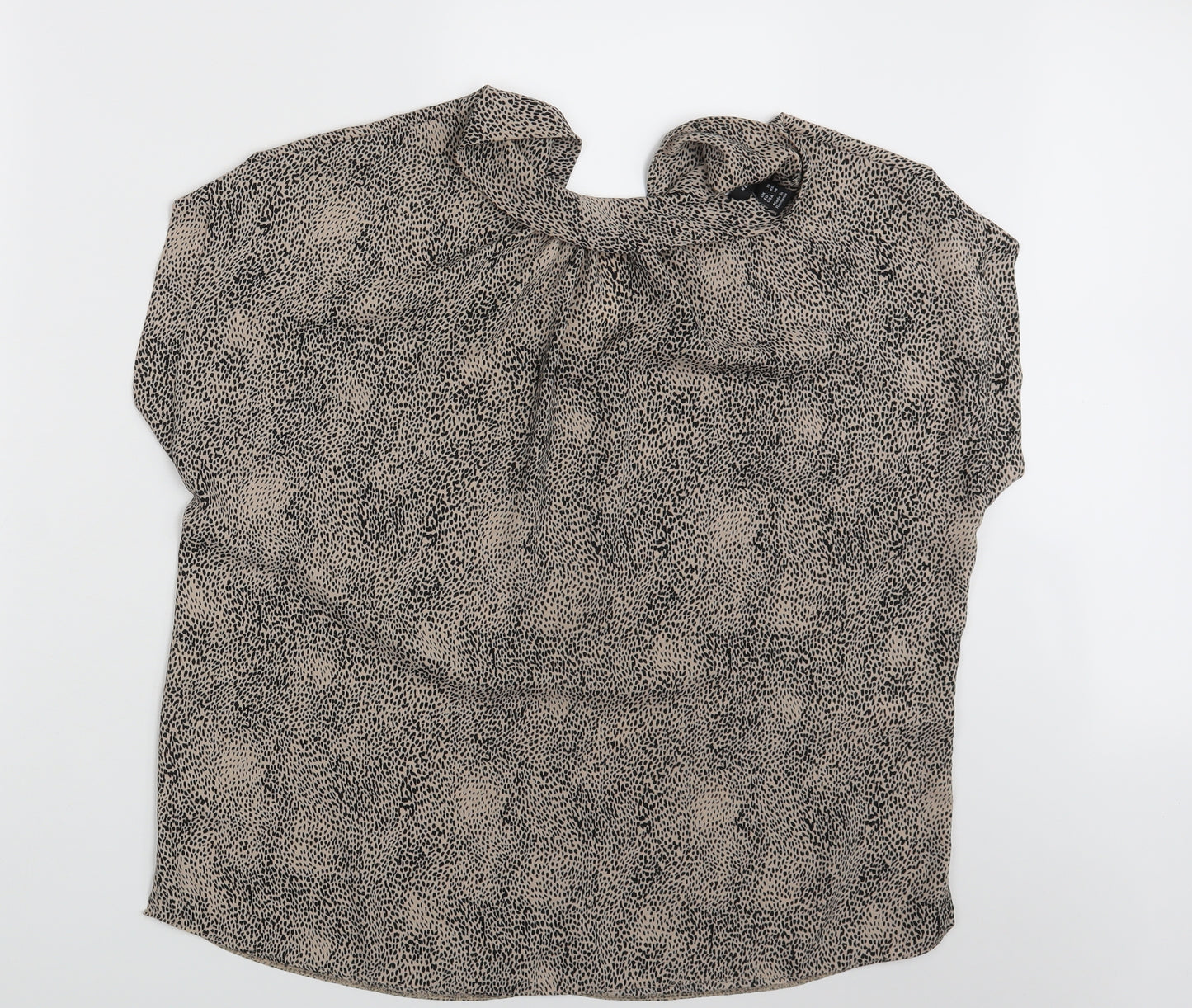 New Look Womens Brown Animal Print  Basic Blouse Size 18
