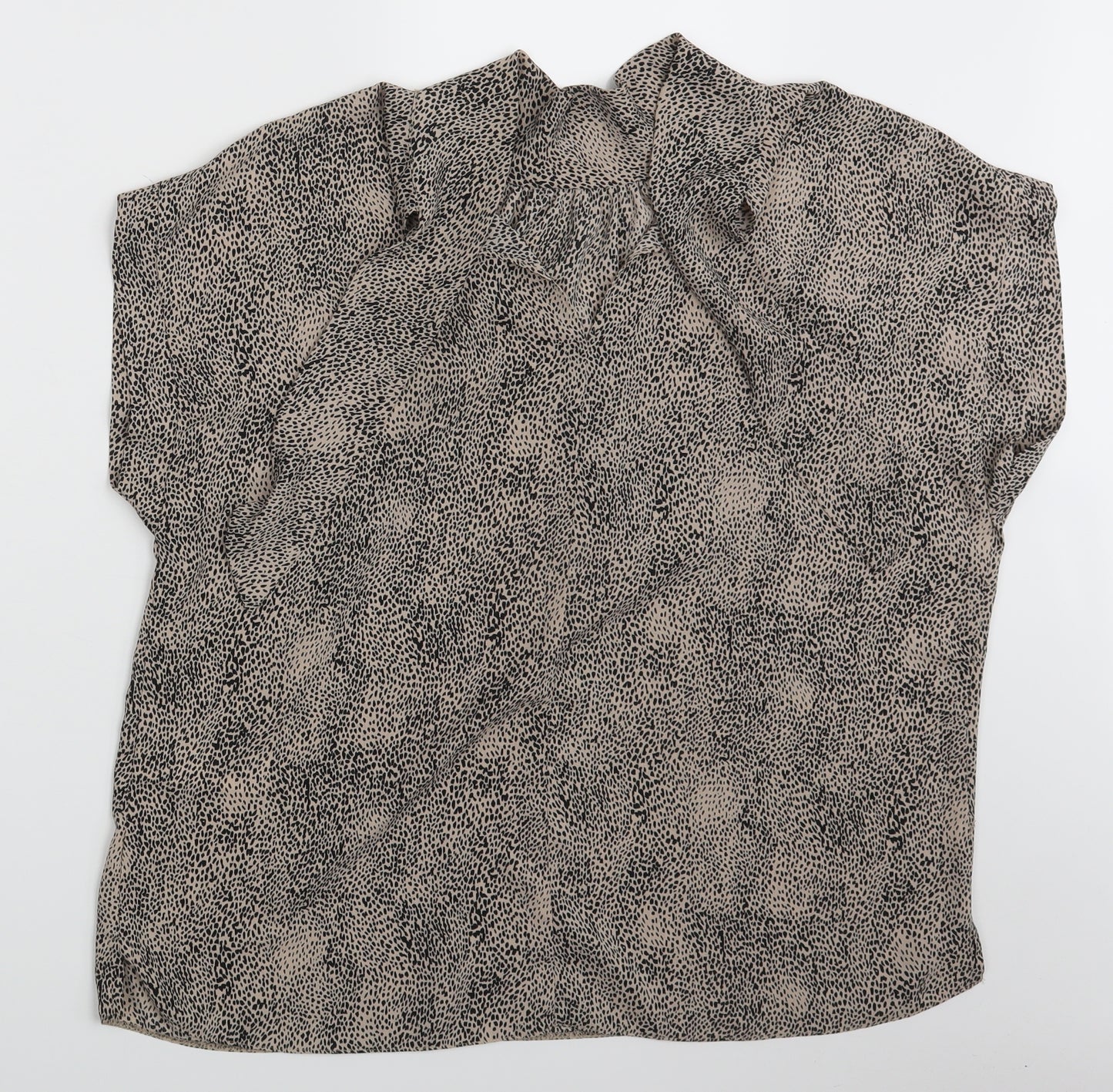 New Look Womens Brown Animal Print  Basic Blouse Size 18