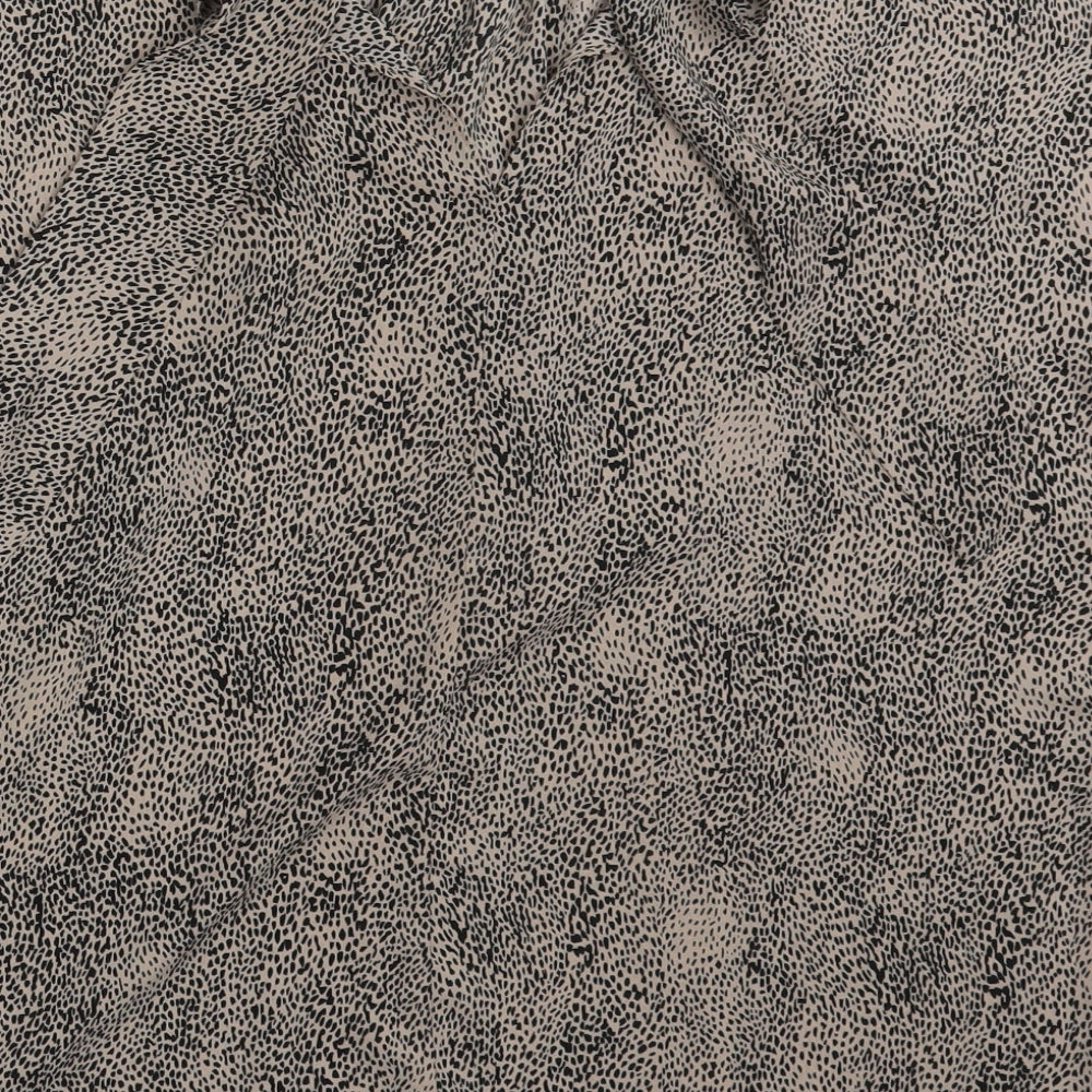 New Look Womens Brown Animal Print  Basic Blouse Size 18