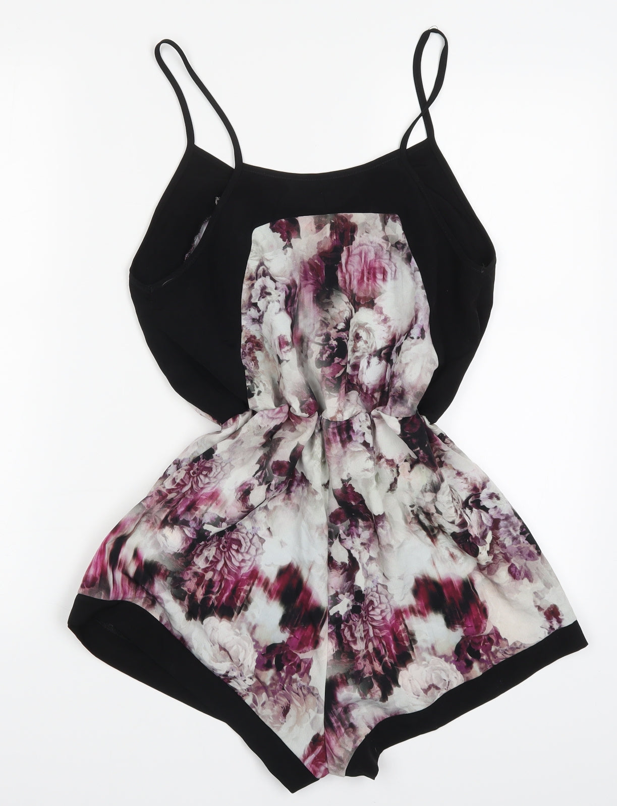 Oh My Love Womens Pink Floral  Playsuit One-Piece Size M