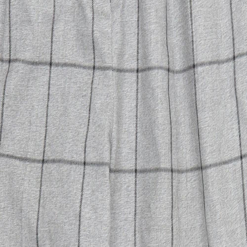 Topshop Womens Grey Check  Trousers  Size 10 L25 in