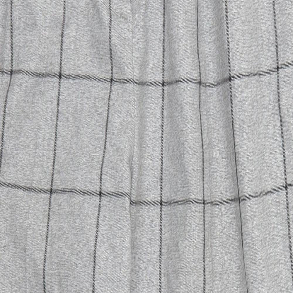 Topshop Womens Grey Check  Trousers  Size 10 L25 in