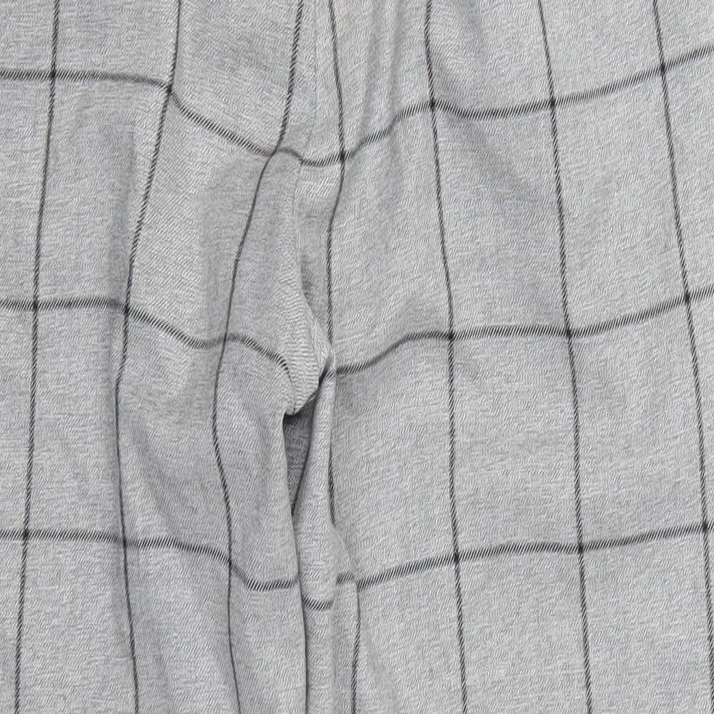 Topshop Womens Grey Check  Trousers  Size 10 L25 in