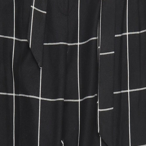Primark Womens Black Check  Trousers  Size 16 L26 in