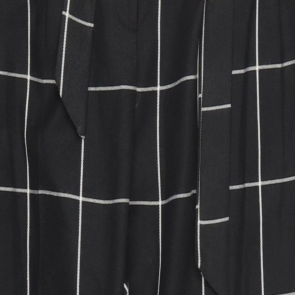 Primark Womens Black Check  Trousers  Size 16 L26 in