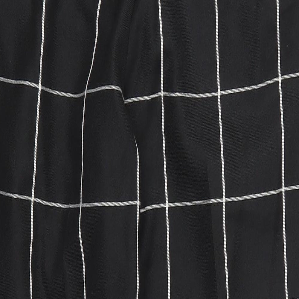 Primark Womens Black Check  Trousers  Size 16 L26 in