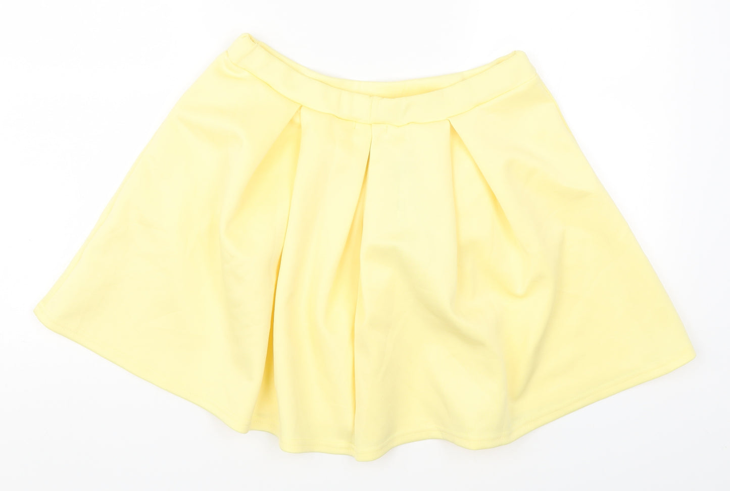 Boohoo Womens Yellow   Skater Skirt Size 16